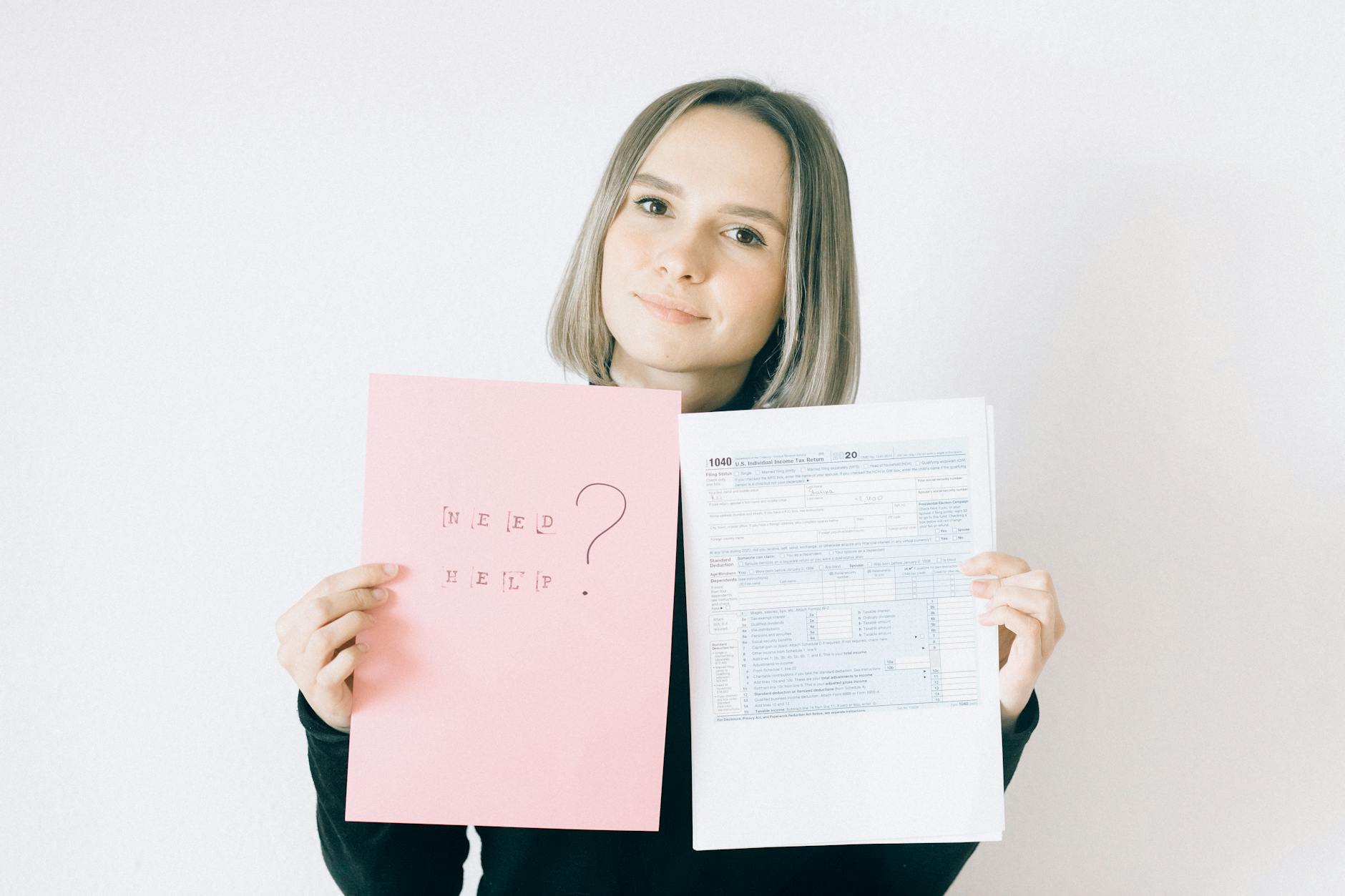 A paperwork and checklist visual for tax filing prep